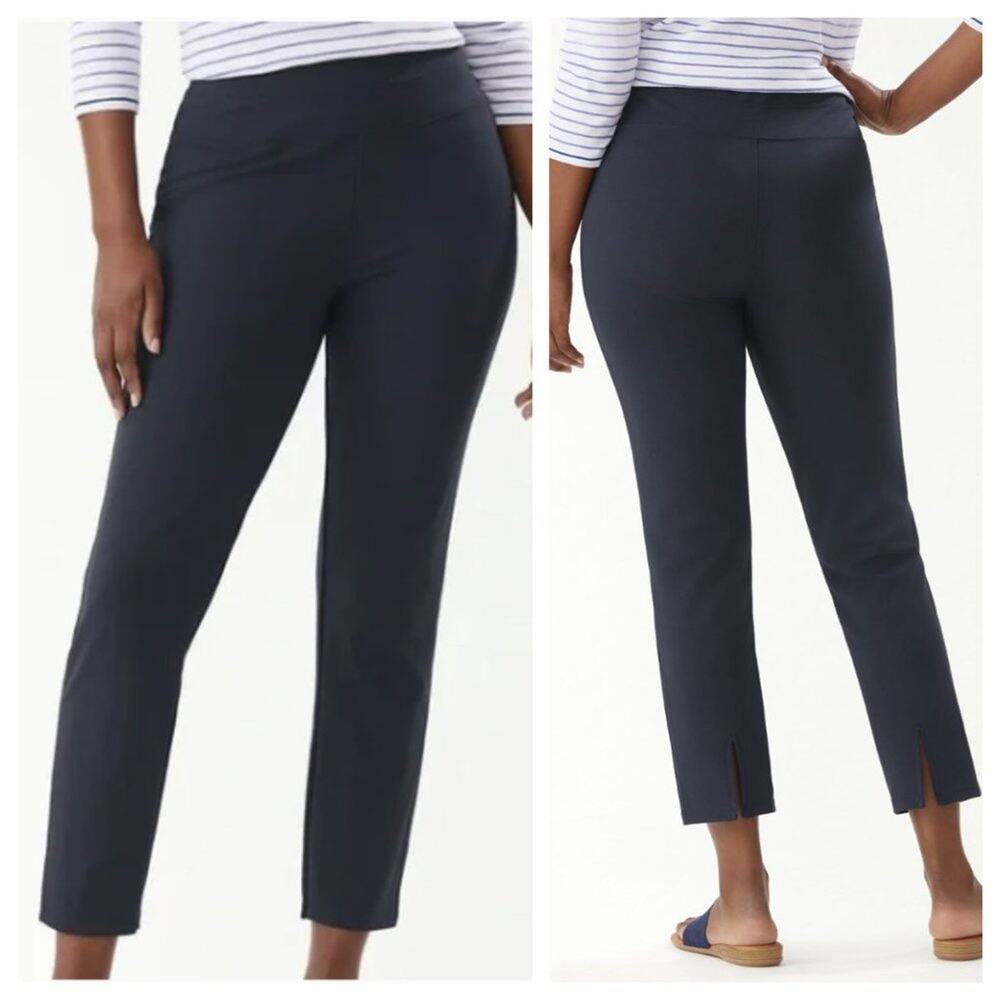 Tommy Bahama Women's Double Waistband Ponte Pant Dark Sapphire Size M